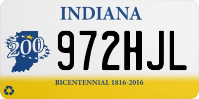 IN license plate 972HJL