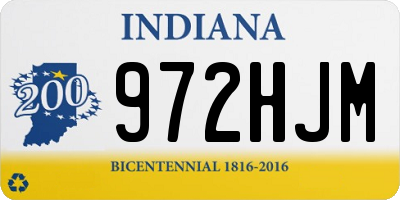 IN license plate 972HJM