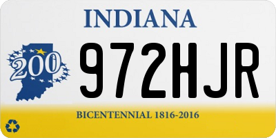 IN license plate 972HJR