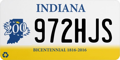 IN license plate 972HJS