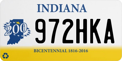 IN license plate 972HKA