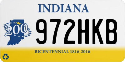 IN license plate 972HKB