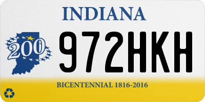 IN license plate 972HKH