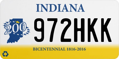 IN license plate 972HKK