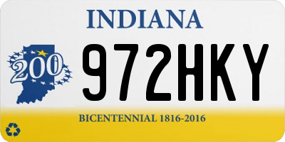 IN license plate 972HKY