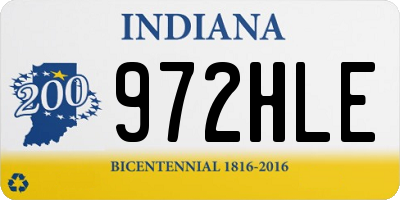 IN license plate 972HLE