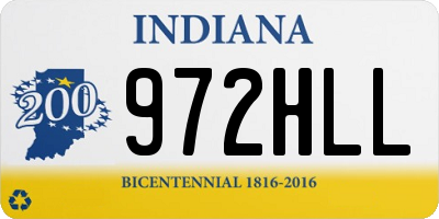 IN license plate 972HLL