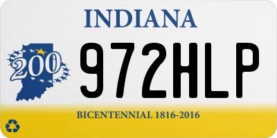 IN license plate 972HLP