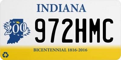IN license plate 972HMC