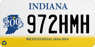 IN license plate 972HMH