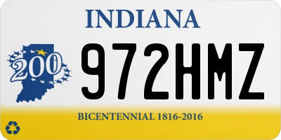 IN license plate 972HMZ