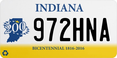IN license plate 972HNA