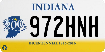 IN license plate 972HNH