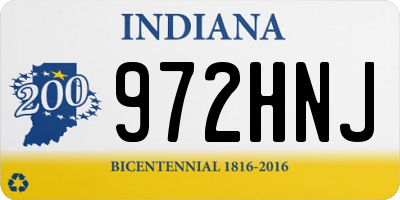 IN license plate 972HNJ