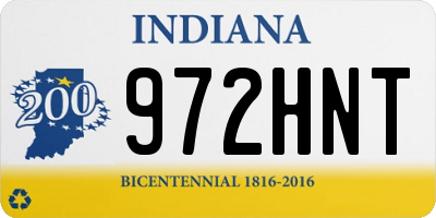 IN license plate 972HNT
