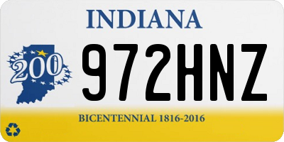 IN license plate 972HNZ