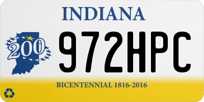 IN license plate 972HPC