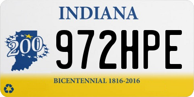 IN license plate 972HPE