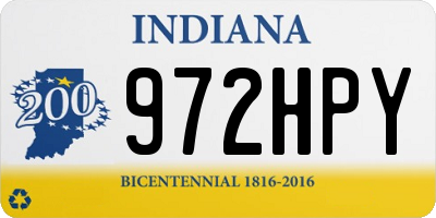 IN license plate 972HPY