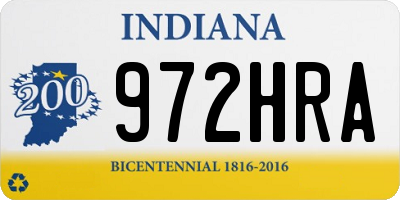IN license plate 972HRA