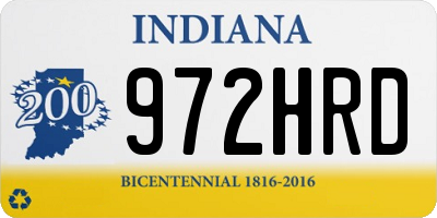 IN license plate 972HRD