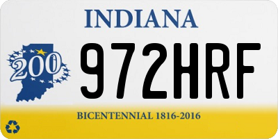 IN license plate 972HRF