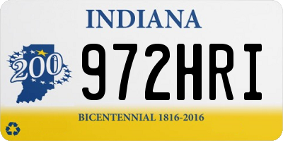 IN license plate 972HRI