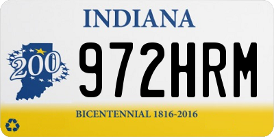 IN license plate 972HRM