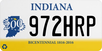 IN license plate 972HRP