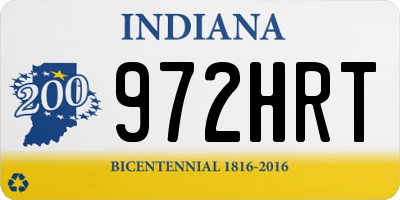 IN license plate 972HRT