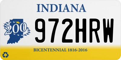 IN license plate 972HRW