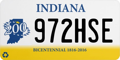 IN license plate 972HSE