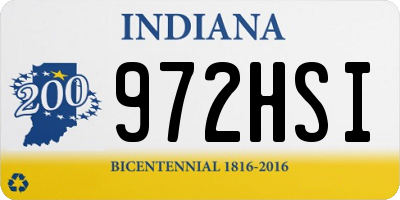 IN license plate 972HSI