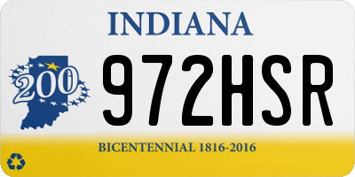 IN license plate 972HSR
