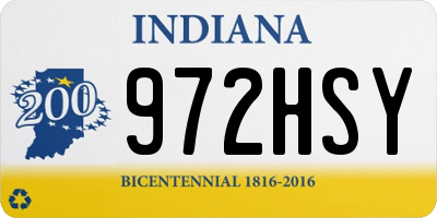 IN license plate 972HSY