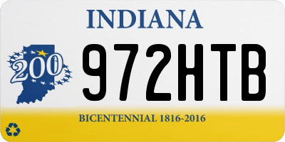 IN license plate 972HTB