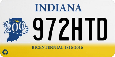 IN license plate 972HTD