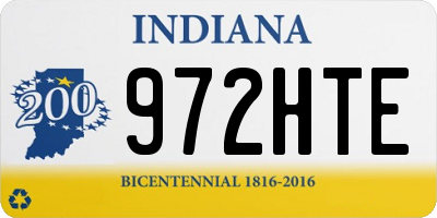 IN license plate 972HTE