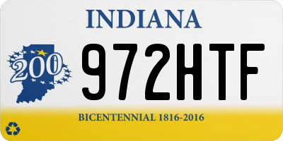 IN license plate 972HTF