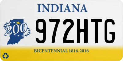 IN license plate 972HTG