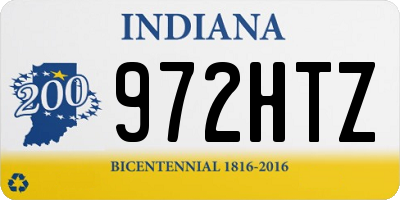 IN license plate 972HTZ
