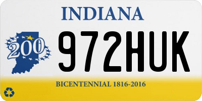 IN license plate 972HUK