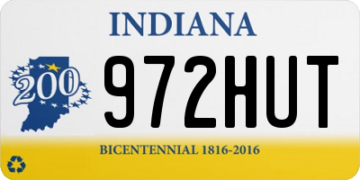 IN license plate 972HUT
