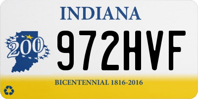 IN license plate 972HVF