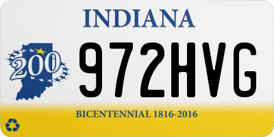 IN license plate 972HVG