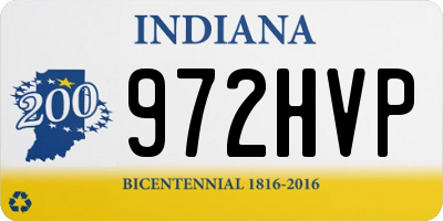 IN license plate 972HVP