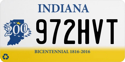 IN license plate 972HVT