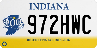 IN license plate 972HWC