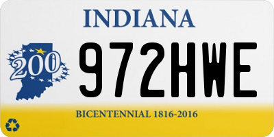 IN license plate 972HWE