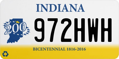 IN license plate 972HWH